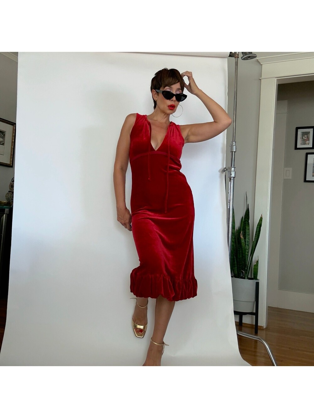 Vintage Y2K Velvet Dress